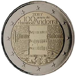 moneta 2 euro 2017 Andorra_100years moneta 2 euro 2017 Andorra_100years