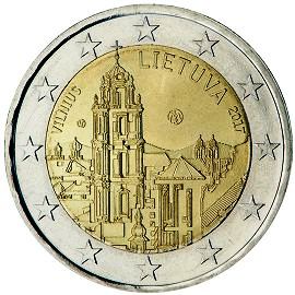 moneta 2 euro 2017 Lithuania_Vilnius moneta 2 euro 2017 Lithuania_Vilnius