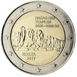 moneta 2 euro 2017 Malta_Hagar_Qim moneta 2 euro 2017 Malta_Hagar_Qim