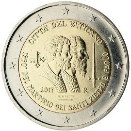 moneta 2 euro 2017 Vaticano_Saint_Peter_Saint_Paul moneta 2 euro 2017 Vaticano_Saint_Peter_Saint_Paul