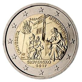 moneta 2 euro 2017 slovakia_university moneta 2 euro 2017 slovakia_university