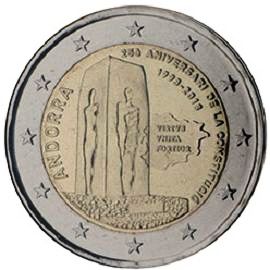 moneta 2 euro 2018 andorra-25const