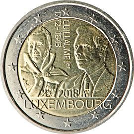 moneta 2 euro 2018 luxembourg_175thanniv_duke