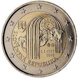 moneta 2 euro 2018 slovakia_anniversary