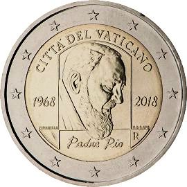 moneta 2 euro 2018 vatican_padrepio