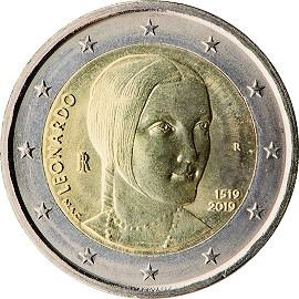 moneta 2 euro 2019 500anniv_Leodavinci moneta 2 euro 2019 500anniv_Leodavinci