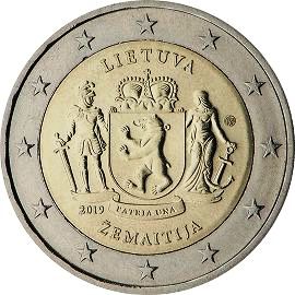 moneta 2 euro 2019 lt_samogitia moneta 2 euro 2019 lt_samogitia