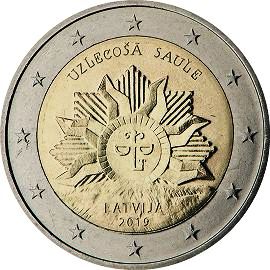 moneta 2 euro 2019 lv_rising_sun moneta 2 euro 2019 lv_rising_sun