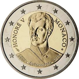 moneta 2 euro 2019 mc_200annivthronePrHonV moneta 2 euro 2019 mc_200annivthronePrHonV