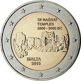 moneta 2 euro 2019 mt_Ta_Hagrat moneta 2 euro 2019 mt_Ta_Hagrat