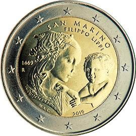moneta 2 euro 2019 sm_550anniv_deathLippi moneta 2 euro 2019 sm_550anniv_deathLippi