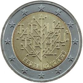 moneta 2 euro 2020 et_centTartuPeaceTreaty moneta 2 euro 2020 et_centTartuPeaceTreaty