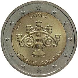 moneta 2 euro 2020 lv_latgalian_ceramics moneta 2 euro 2020 lv_latgalian_ceramics