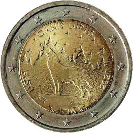 moneta 2 euro 2021 estonia-wolf moneta 2 euro 2021 estonia-wolf