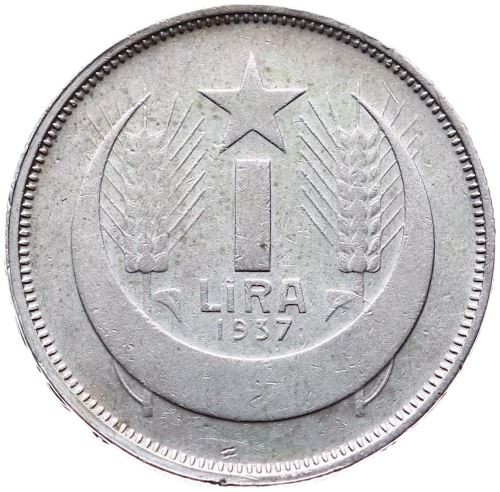1 Лира 1937 Аверс