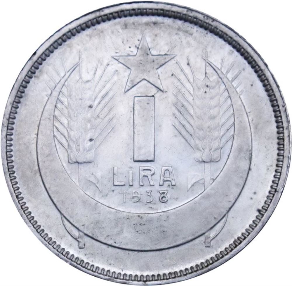 1 Лира 1938 Реверс