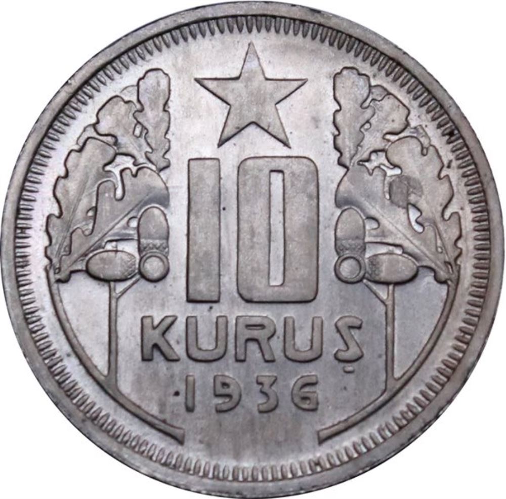 10 куруш 1936 Реверс