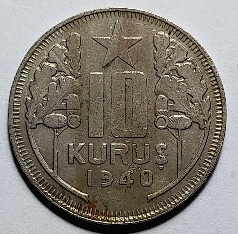 10 куруш 1940 Аверс