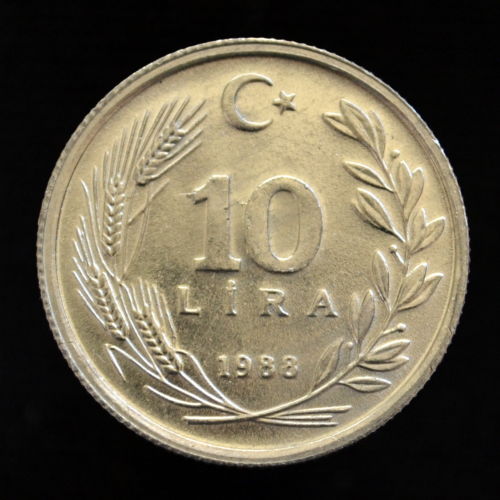 10 Лира 1988 Реверс