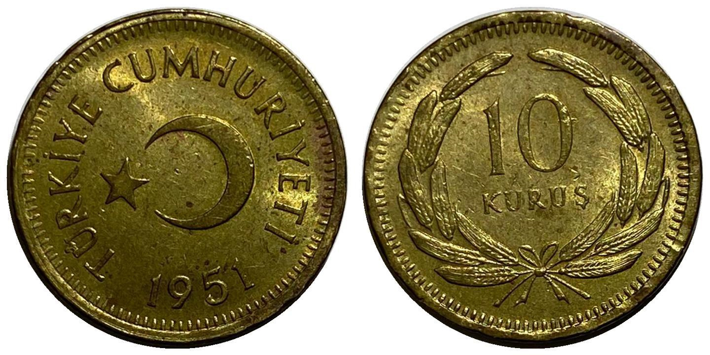 10 куруш 1951