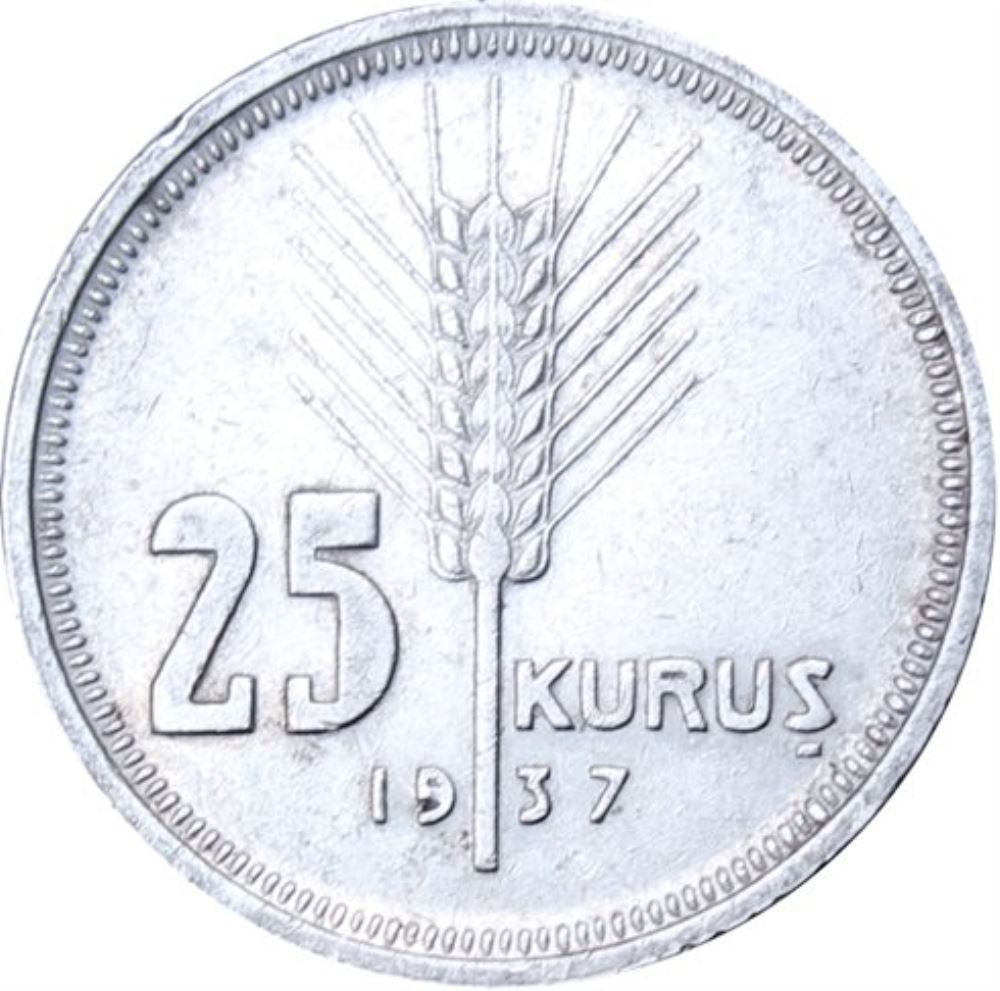 25 куруш 1937 Реверс