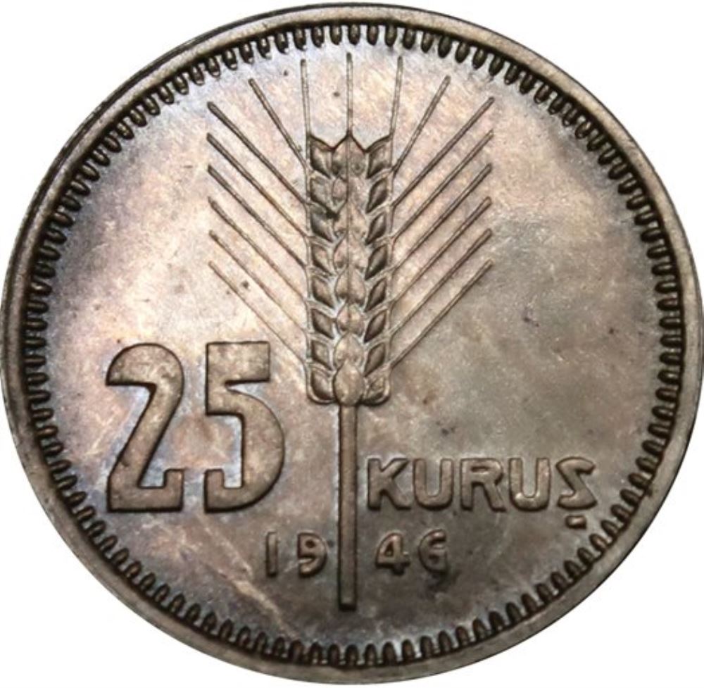 25 куруш 1946 Реверс