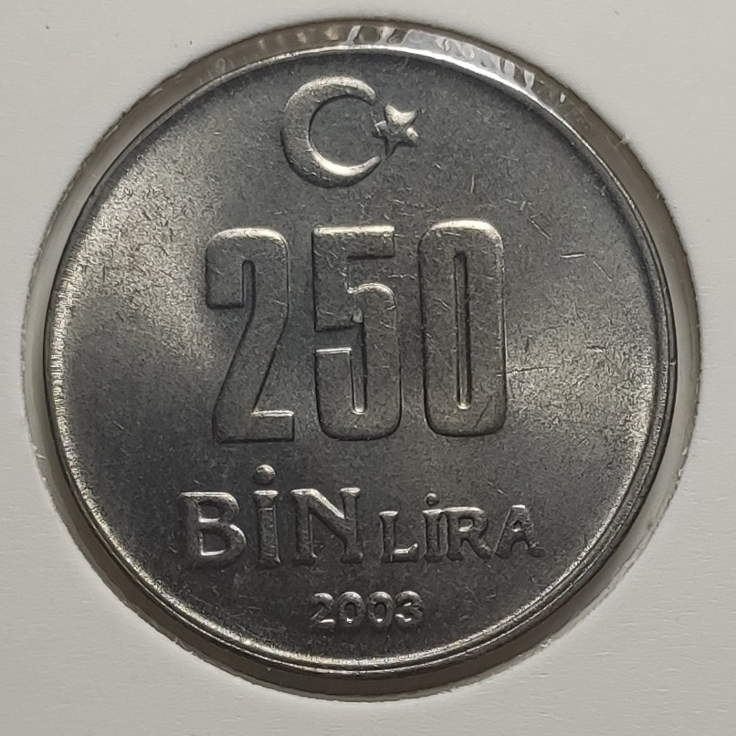 250 тысяч лир 2003 Реверс