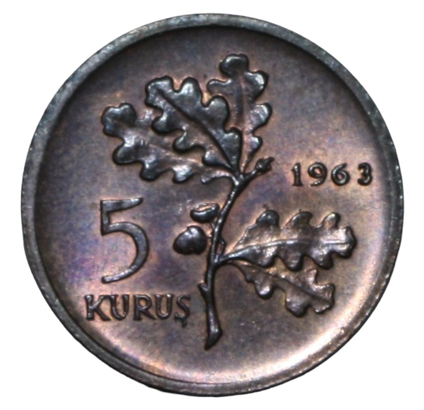 5 куруш 1963 Аверс