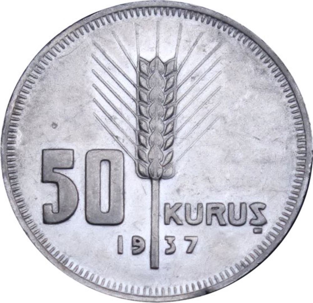 50 куруш 1937 Реверс