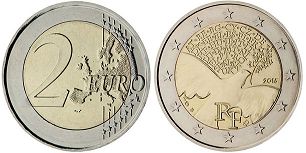 pièce de monnaie France 2 euro 2015