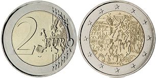 pièce de monnaie France 2 euro 2019