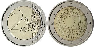 monnaie Italie 2 euro 2015