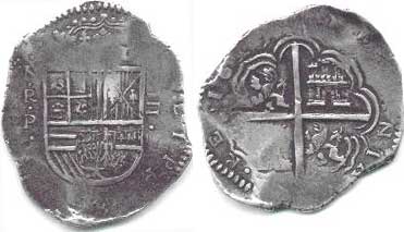 8 реалов 1627 г. Нуэво Рейно