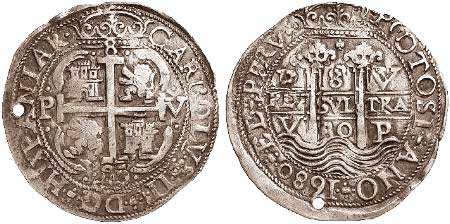 8 реалов Потоси «королевские». 1680