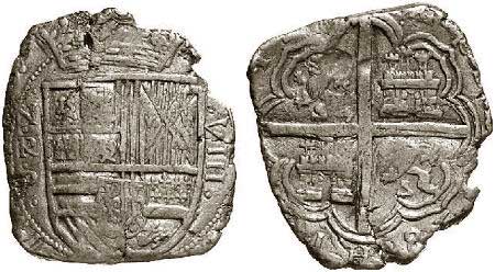 8 реалов Санта-Фе, тип щита