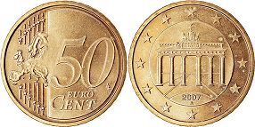 pièce de monnaie Germany 50 euro cent 2002