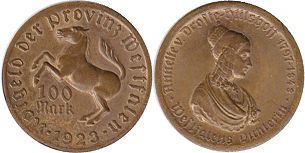 Notgeld Westfalen 100 mark 1923px; Notgeld Westfalen 100 mark 1923