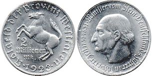 Notgeld Westfalen 2 millionen 1923px; Notgeld Westfalen 2 millionen 1923