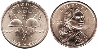 États-Unis pièce 1 dollar 2016 Code Talkers