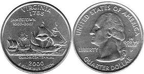 US coin State quarter 2000 Virginia