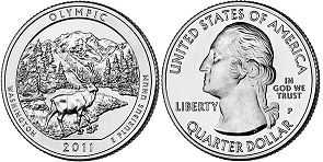 États-Unis pièce Beautiful America quarter 2011 Olympic