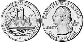 États-Unis pièce Beautiful America quarter 2011 Vicksburg