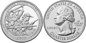 États-Unis pièce Beautiful America quarter 2017 George Rogers Clark