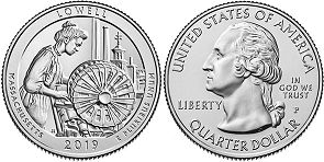 États-Unis pièce Beautiful America quarter 2019 Lowell