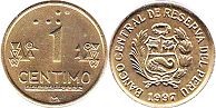 moeda Peru 1 centimo 1997 moeda Peru 1 centimo 1997