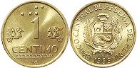 moeda Peru 1 centimo 1999 moeda Peru 1 centimo 1999
