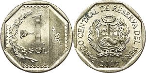 moeda Peru 1 sol 2017 moeda Peru 1 sol 2017