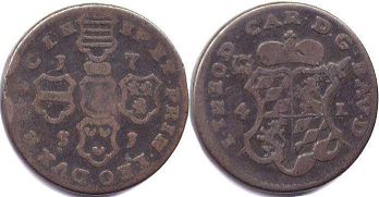 piece Liege 4 liards 1751