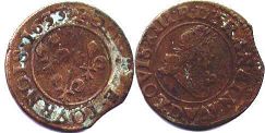 piece France double denier 1633