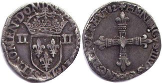 piece France 1/4 ecu 1582